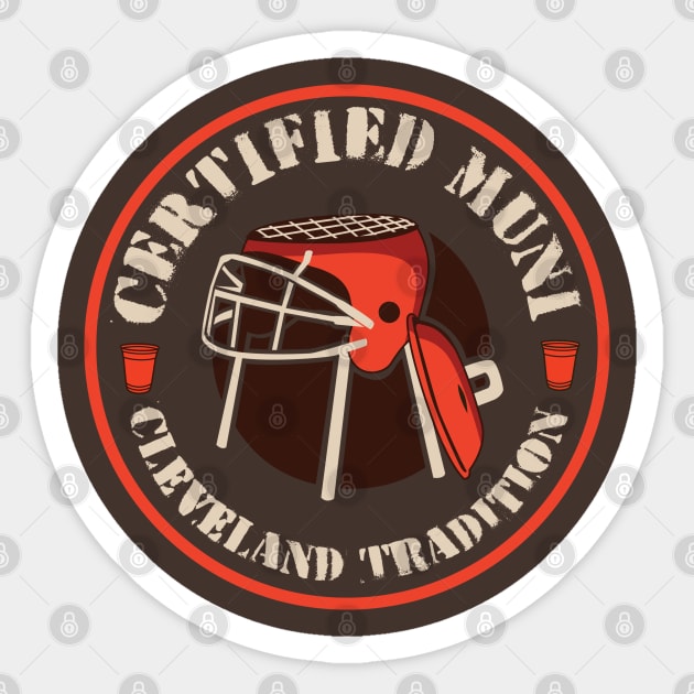 Cleveland Football Tradition Certified Muni Sticker by DeepDiveThreads